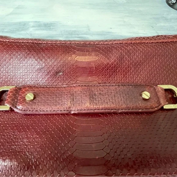 Tory Burch Reva Python Clutch - Picture 9 of 14